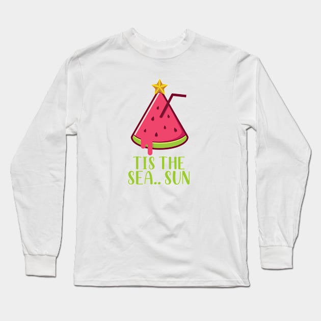 Tis The Sea Sun Long Sleeve T-Shirt by Fadloulah